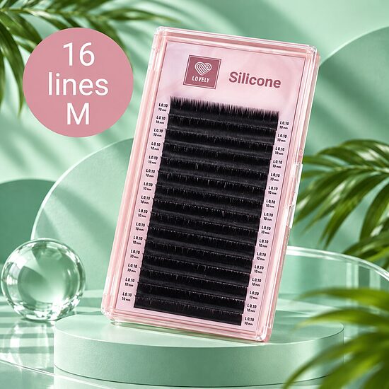 Skropstas "Silicone" LOVELY - 16 lines М (pink tray)