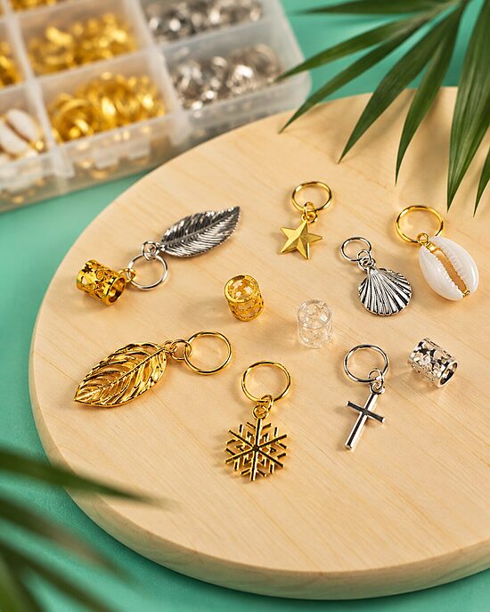 HAIR RING SET FOR KANEKALON 220pcs & 15 style