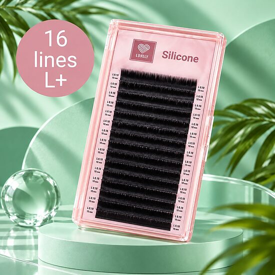 Skropstas "Silicone" LOVELY - 16 lines L+ (pink tray)