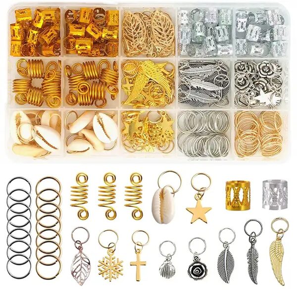 HAIR RING SET FOR KANEKALON 220pcs & 15 style