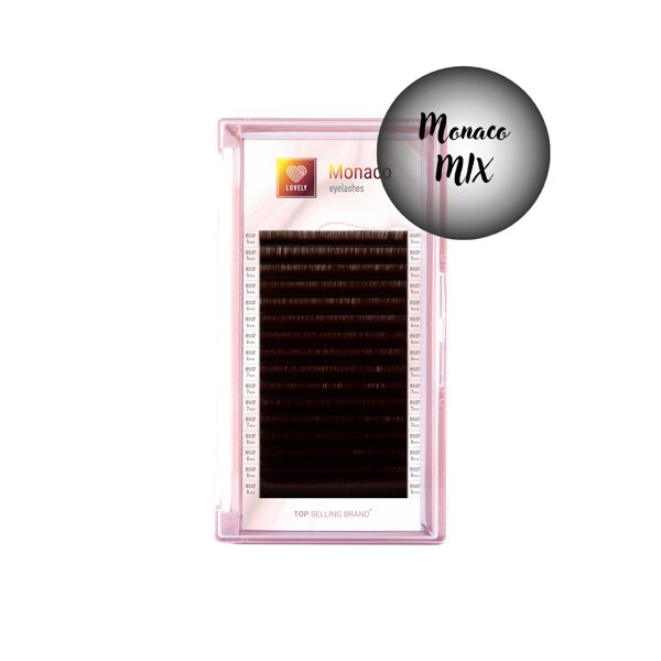 LOVELY Eyelash extensions Monaco - 16 lines Mix (pink tray)